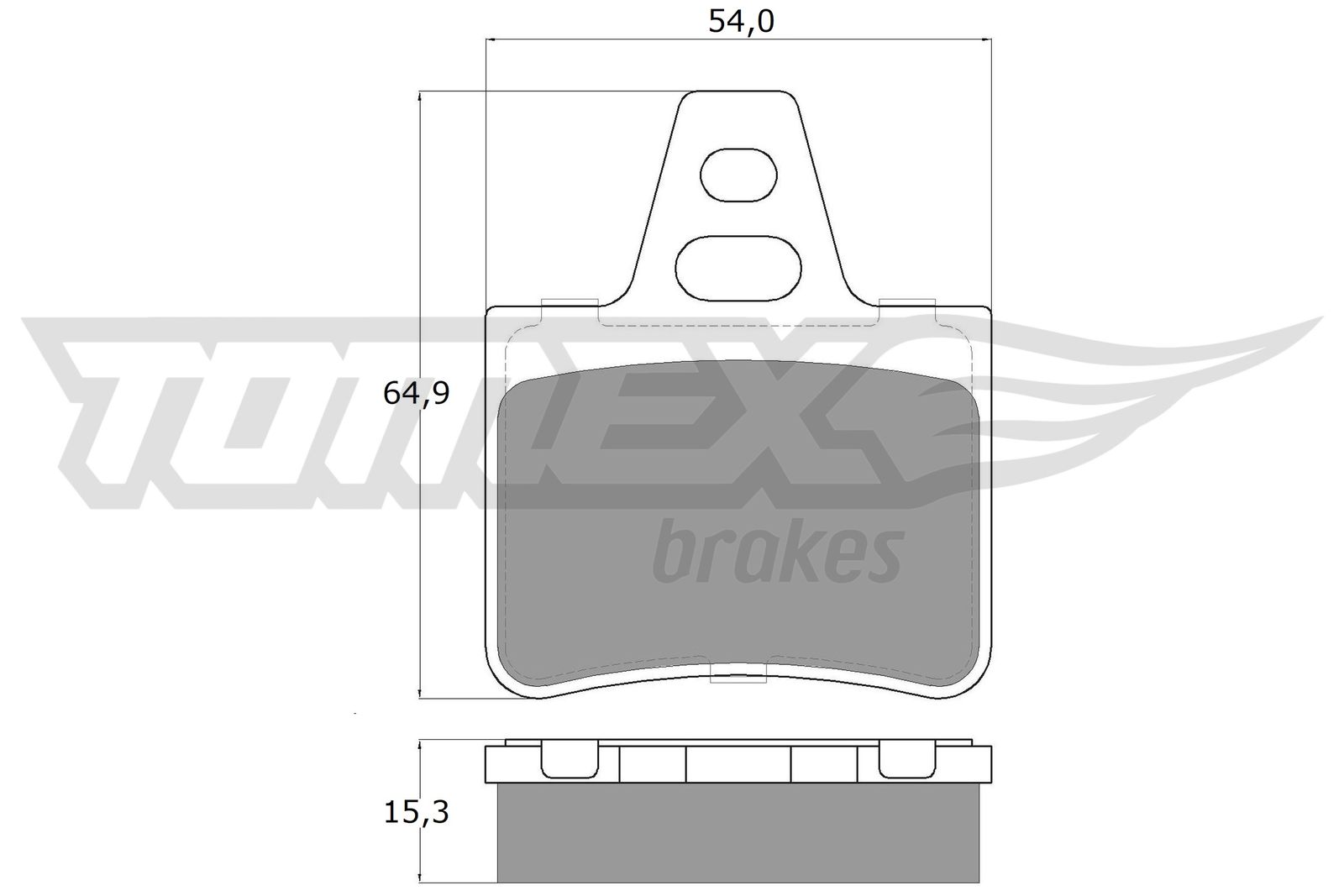 Sada brzdových platničiek kotúčovej brzdy TOMEX Brakes